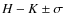 $H-K\pm\sigma$