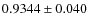 $0.9344\pm 0.040$