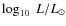 $\log_{10}~L/L_\odot$