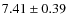 $7.41\pm0.39$