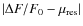 $\vert \Delta F/F_{0} - \mu_{\rm res}\vert$