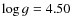 $\log g = 4.50$