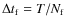 $\Delta t_{\rm f} = T/N_{\rm f}$