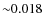 ${\sim}0.018$