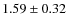 $1.59\pm0.32$
