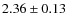 $2.36\pm0.13$