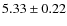 $5.33\pm0.22$
