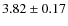 $3.82\pm0.17$