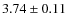 $3.74\pm 0.11$