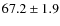 $67.2\pm1.9$