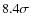 $8.4\sigma$
