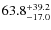 $63.8^{\rm +39.2}_{-17.0}$
