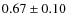 $0.67\pm0.10$