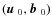 $(\mbox{$\vec{u}$ } {}_0,\mbox{$\vec{b}$ } {}_0)$