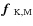 $\mbox{\boldmath$f$ } {}_{\rm K,M}$