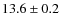 $13.6 \pm 0.2$