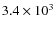 $3.4 \times 10^{3}$