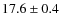 $17.6 \pm 0.4$