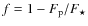 $f=1-F_{\rm p}/F_\star$