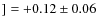 $] = +0.12 \pm 0.06$