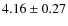 $4.16 \pm 0.27$