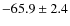 $-65.9\pm2.4$