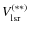 $V_{\rm lsr}^{(**)}$