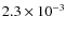 $2.3\times 10^{-3}$
