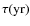 $\tau({\rm yr})$