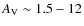 $A_{\rm V}\sim1.5-12$