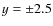 $y=\pm 2.5$
