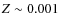 $Z \sim 0.001$