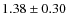 $1.38\pm 0.30$