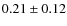 $0.21 \pm 0.12$