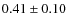 $0.41 \pm 0.10$