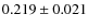 $0.219 \pm 0.021$