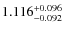 $1.116^{\rm +0.096}_{-0.092}$