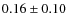$0.16 \pm 0.10$