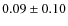 $0.09 \pm 0.10$