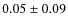 $0.05 \pm 0.09$