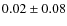 $0.02 \pm 0.08$