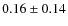 $0.16 \pm 0.14$