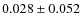 $0.028 \pm 0.052$