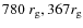$780~r_{\rm g}, 367 r_{\rm g}$