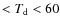 $ < T_{\rm d} < 60$
