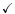 $\checkmark$