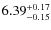 $6.39^{\rm +0.17}_{-0.15}$