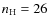 $n_{\rm H}=26$