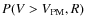 $P(V>V_{\rm PM},R)$