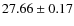 $27.66\pm0.17$